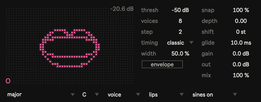 Kowane with the lips view and both control columns